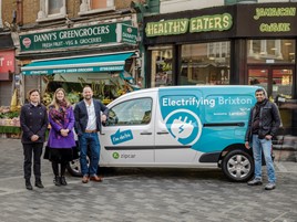 The new electric van in Brixton
