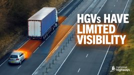National Highways HGV blind spots campaign