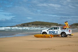 RNLI Ford Ranger on the beach 