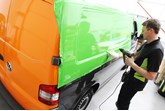 livery being applied to a van 