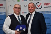 Sainsbury's driver Kevin Marriott picks up his Van Excellence Award.
