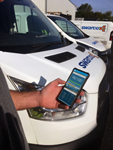 Swarco driver using Mobi app on mobile phone