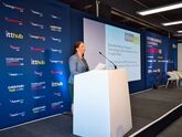 Transport Minister Trudy Harrison MP delivering her speech at Future Logistics Conference 