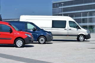 Van line up stock image 