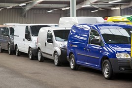 Van parked at Manheim ready for auction