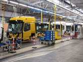 Truck on production line